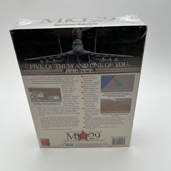 VINTAGE 1993 MiG-29 Spectrum Holobyte Computer Wargame PC Game Sealed New - Picture 6 of 15